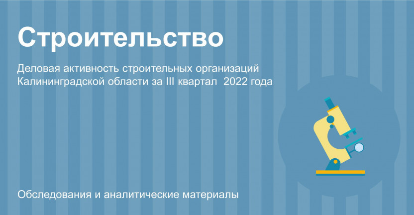 Деловая активность строительных организаций Калининградской области в III квартале 2022 года